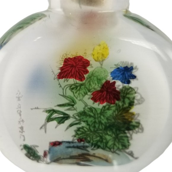 Antique Chinese Snuff Bottles Traditional Qing Dynasty Reverse Paint Glass Art. - Picture 11 of 16